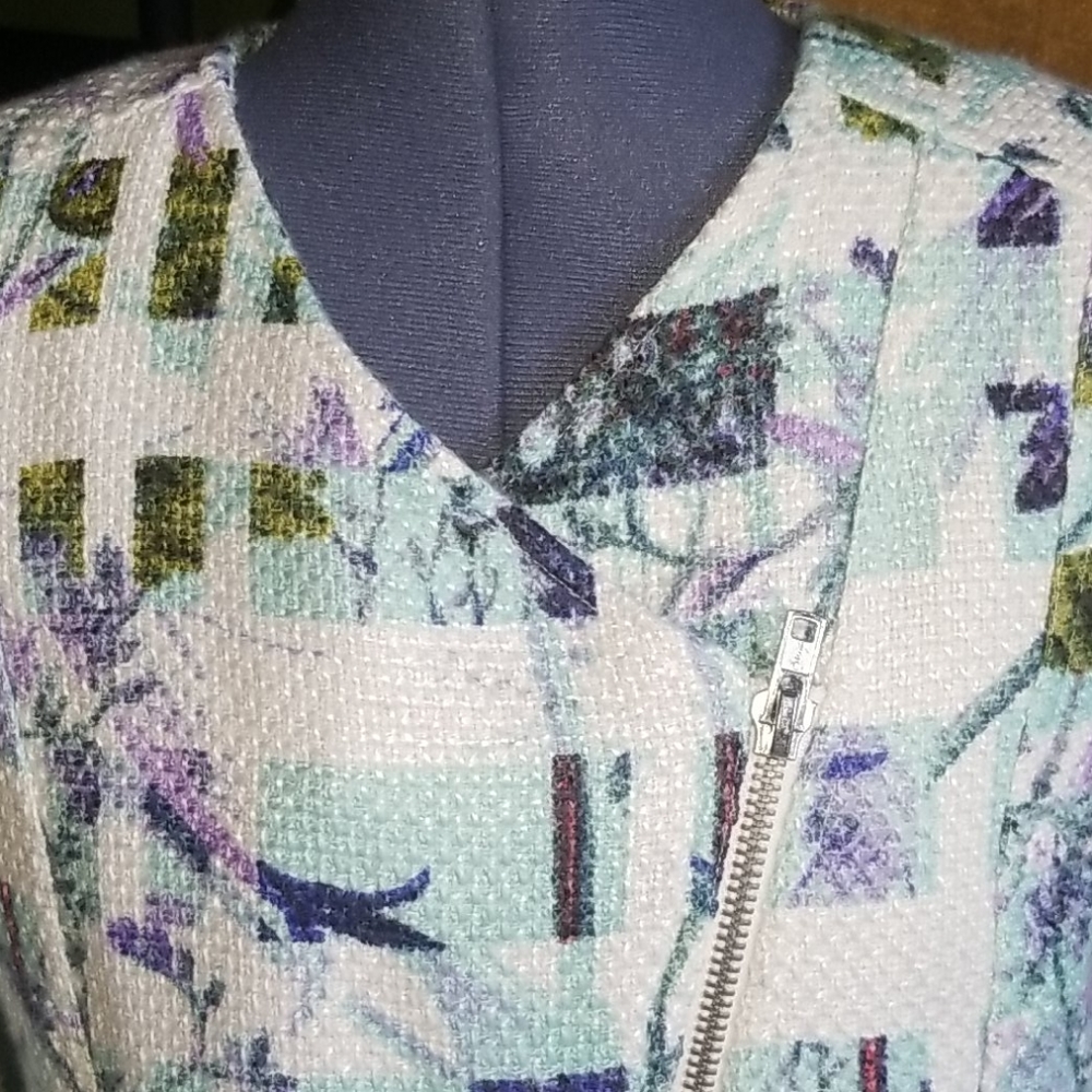 Bcbg Generation Aquashell Multi Crop Jacket Sz. 4 - image 3